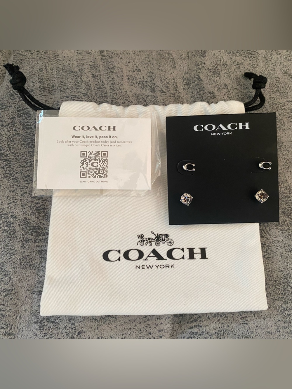 Coach Signature C Stud Earrings Set, NWT ✨